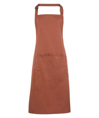 Premier Colours Bib Apron with Pocket - Chestnut