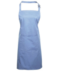 Premier Colours Bib Apron with Pocket - Mid Blue