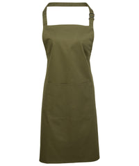 Premier Colours Bib Apron with Pocket - Olive