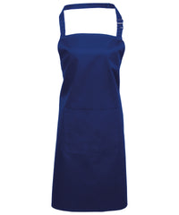 Premier Colours Bib Apron with Pocket - Royal