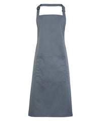 Premier Colours Bib Apron with Pocket - Steel