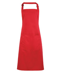 Premier Colours Bib Apron with Pocket - Strawberry Red