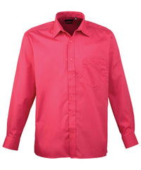 Premier Long Sleeve Poplin Shirt - Hot Pink