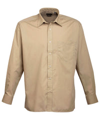 Premier Long Sleeve Poplin Shirt - Khaki