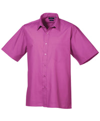 Premier Short Sleeve Poplin Shirt - Hot Pink