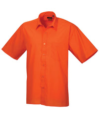 Premier Short Sleeve Poplin Shirt - Orange