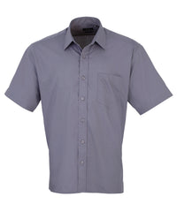 Premier Short Sleeve Poplin Shirt - Steel*