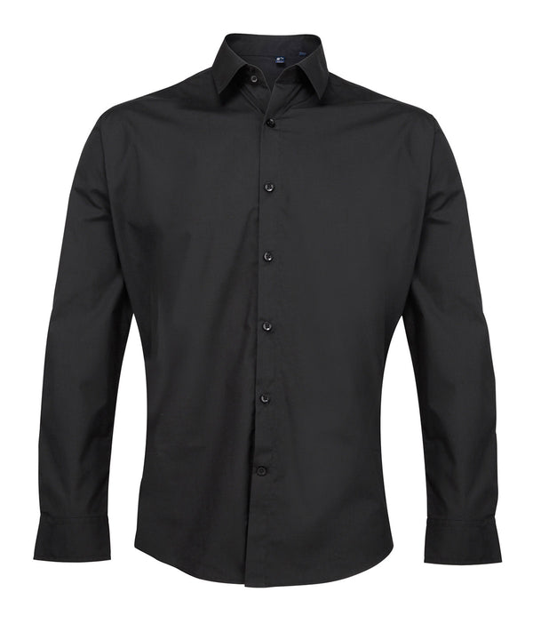 Premier Supreme Poplin Long Sleeve Shirt - Black