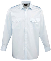 Premier Long Sleeve Pilot Shirt - Light Blue