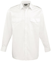 Premier Long Sleeve Pilot Shirt - White