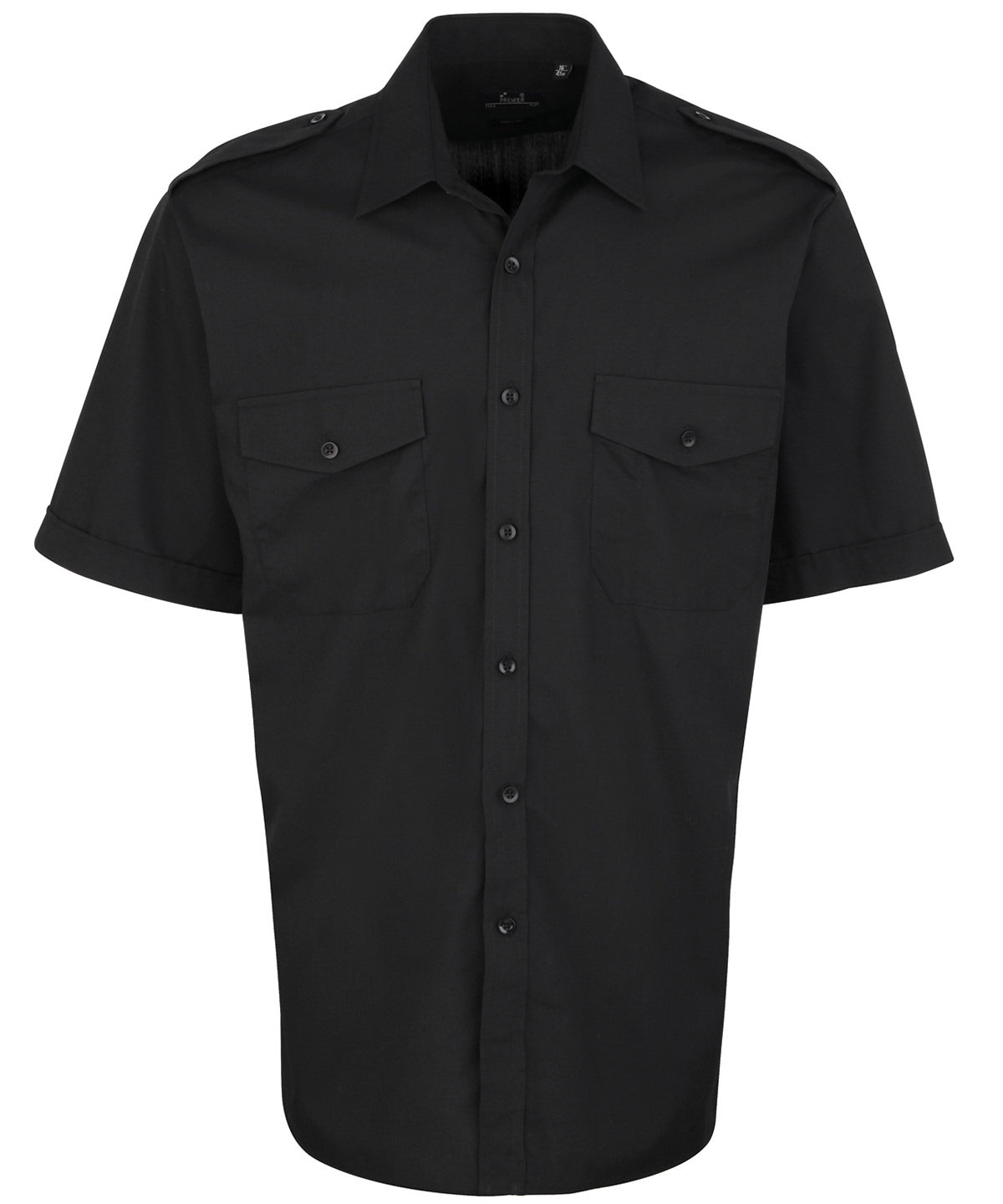 Premier Short Sleeve Pilot Shirt - Black