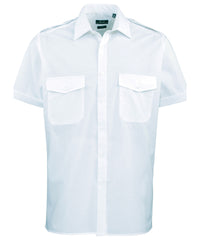 Premier Short Sleeve Pilot Shirt - Light Blue