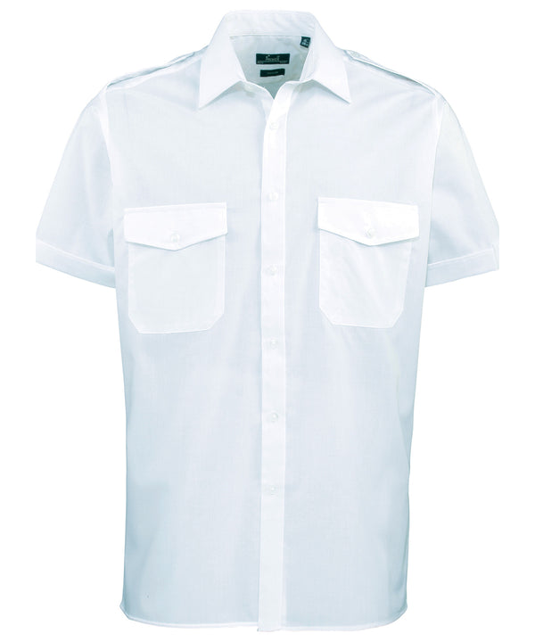 Premier Short Sleeve Pilot Shirt - Light Blue