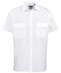 Premier Short Sleeve Pilot Shirt - White