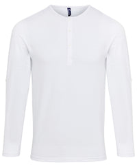 Premier Long John Roll-sleeve Tee - White