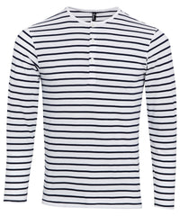 Premier Long John Roll-sleeve Tee - White/Navy