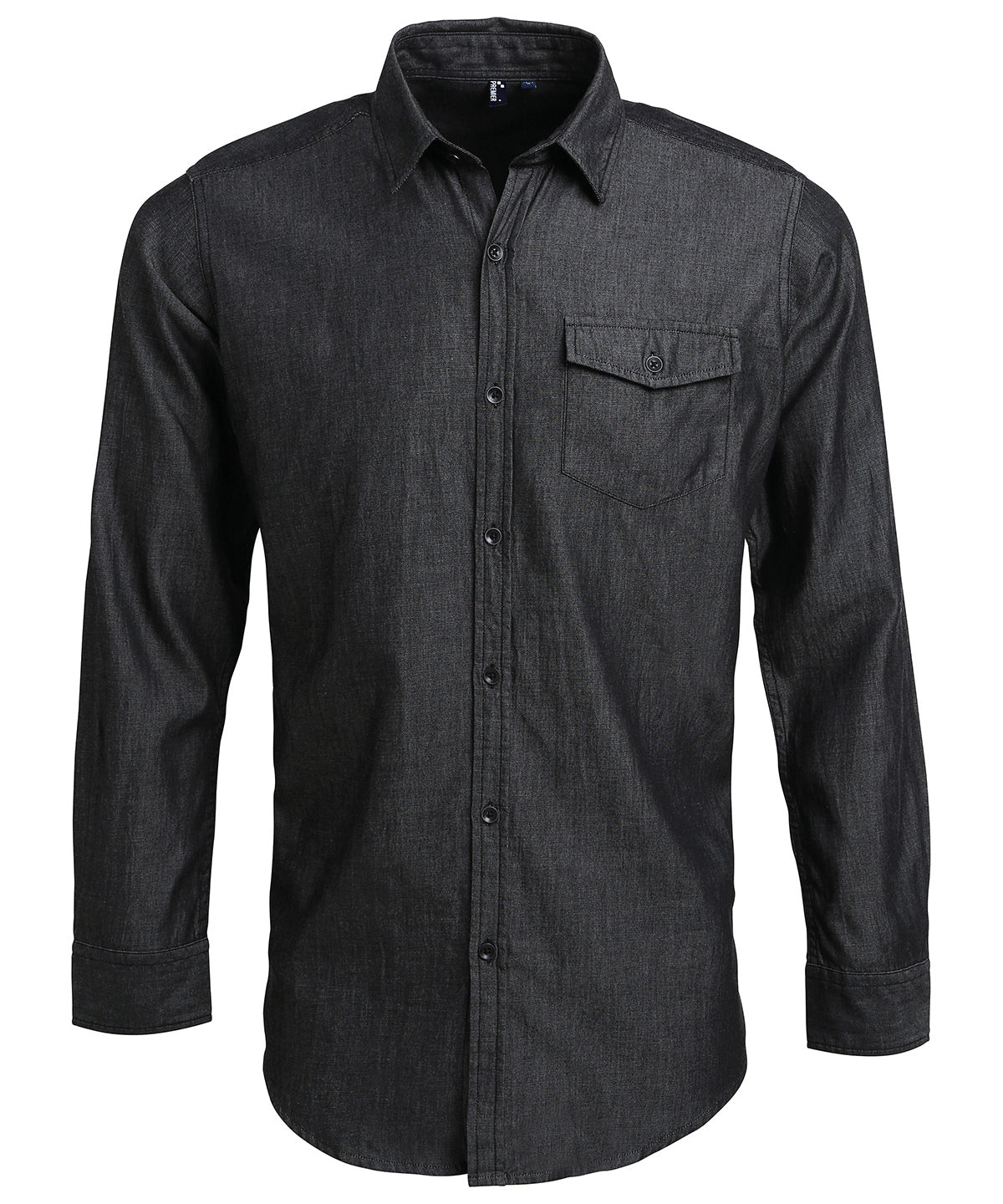 Premier Jeans Stitch Denim Shirt - Black Denim