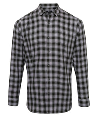 Premier Mulligan Check Cotton Long Sleeve Shirt - Steel/Black