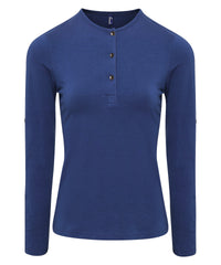 Premier Women's Long John Roll-sleeve Tee - Indigo