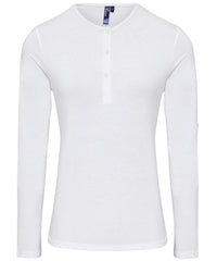 Premier Women's Long John Roll-sleeve Tee - White