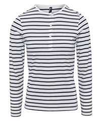 Premier Women's Long John Roll-sleeve Tee - White/Navy