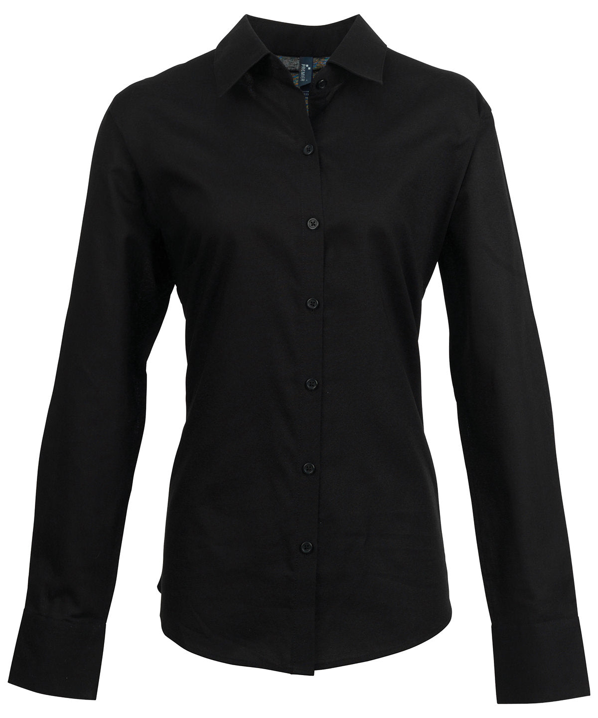 Premier Women's Signature Oxford Long Sleeve Shirt - Black