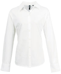 Premier Women's Signature Oxford Long Sleeve Shirt - White