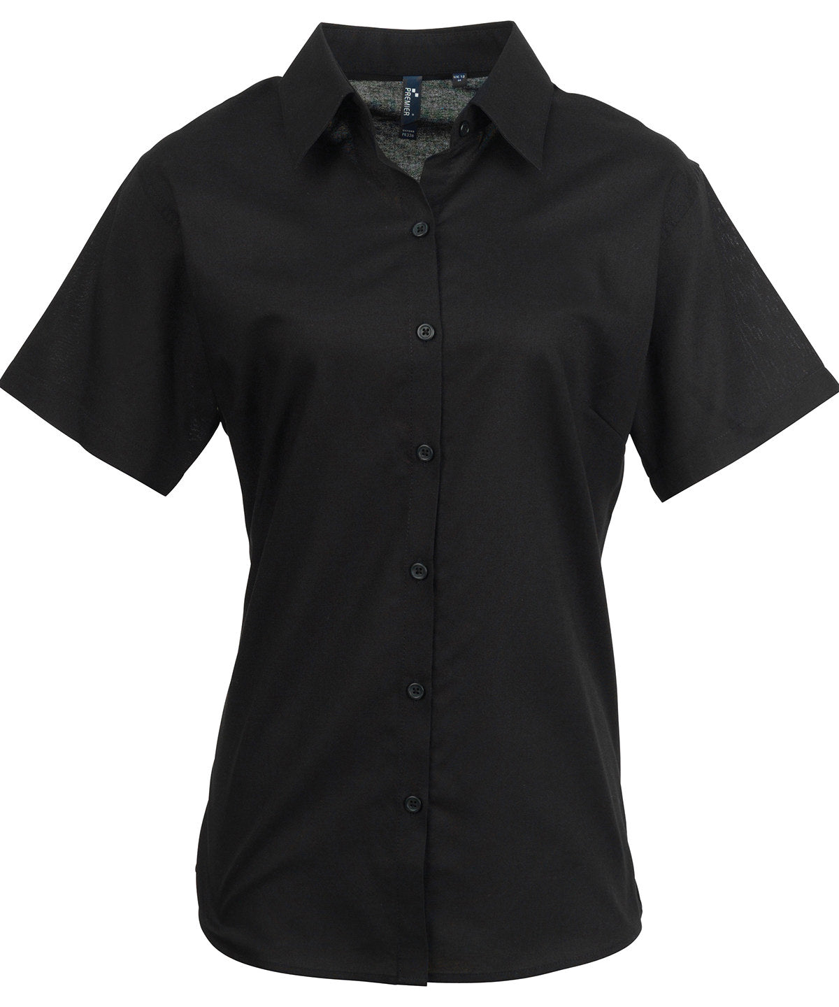 Premier Women's Signature Oxford Short Sleeve Shirt - Black