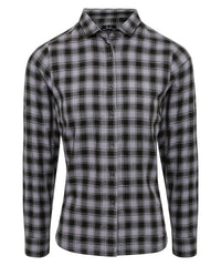 Premier Women's Mulligan Check Cotton Long Sleeve Shirt - Steel/Black