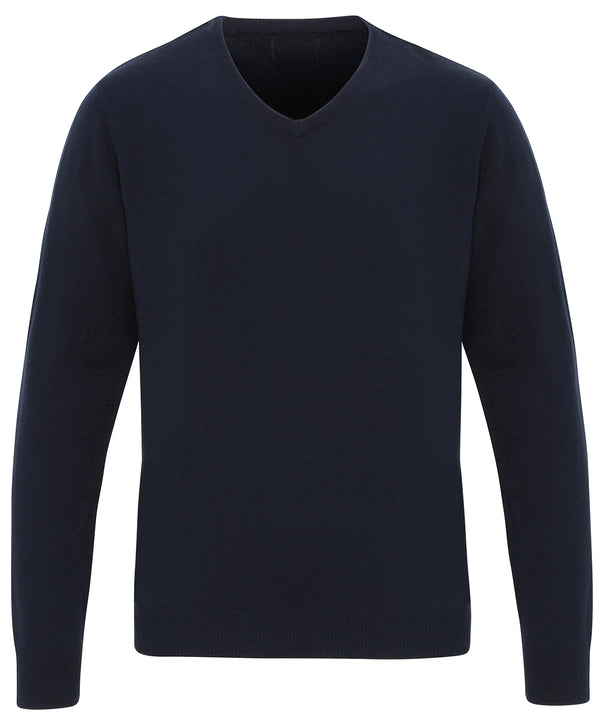 Premier 'Essential' Acrylic V-neck Sweater - Navy