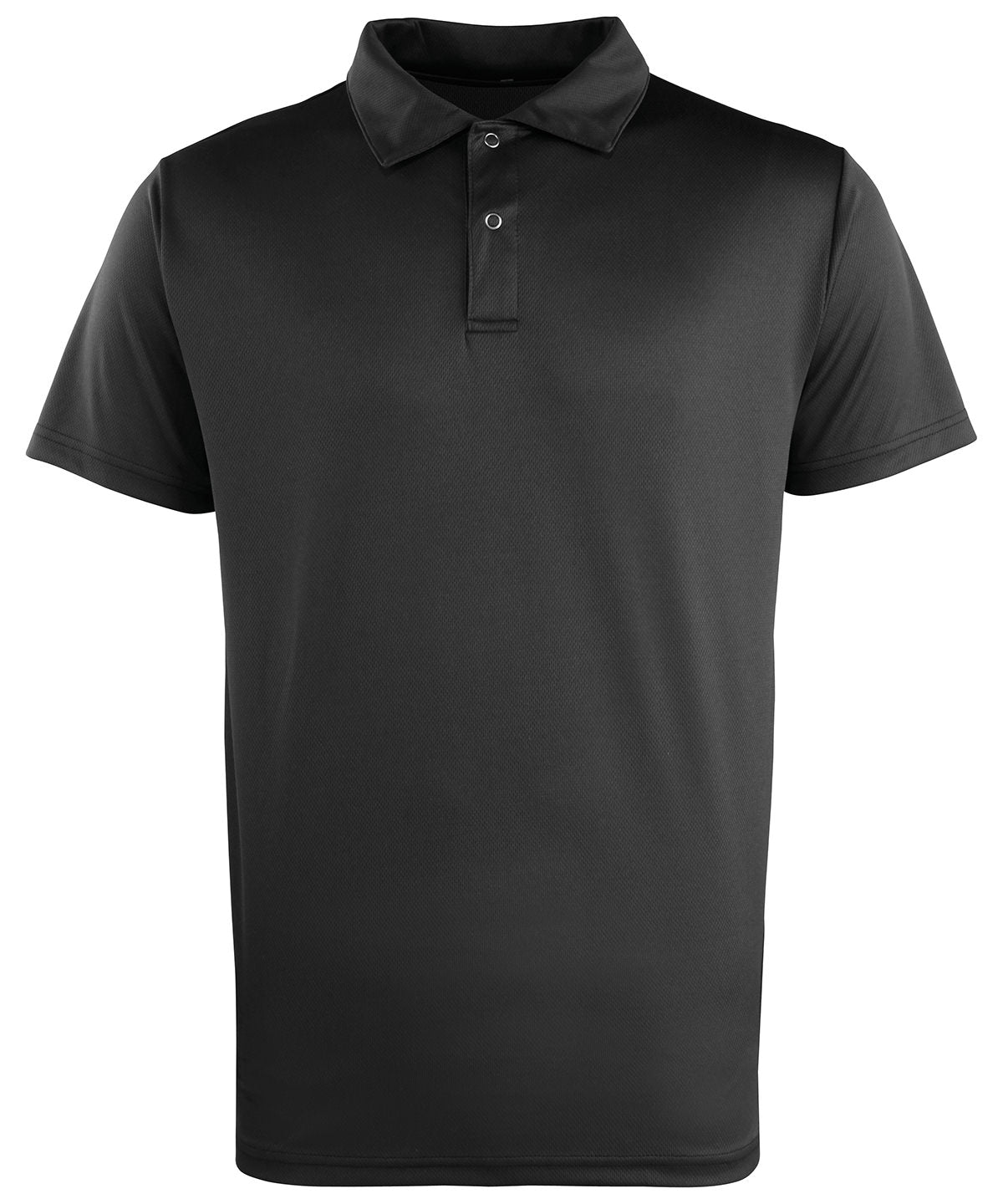 Premier Coolchecker® Studded Polo - Black