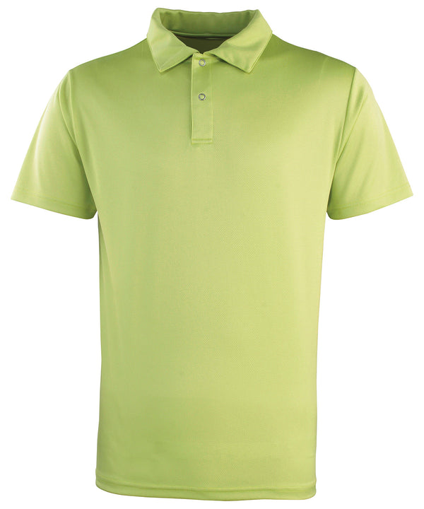 Premier Coolchecker® Studded Polo - Lime