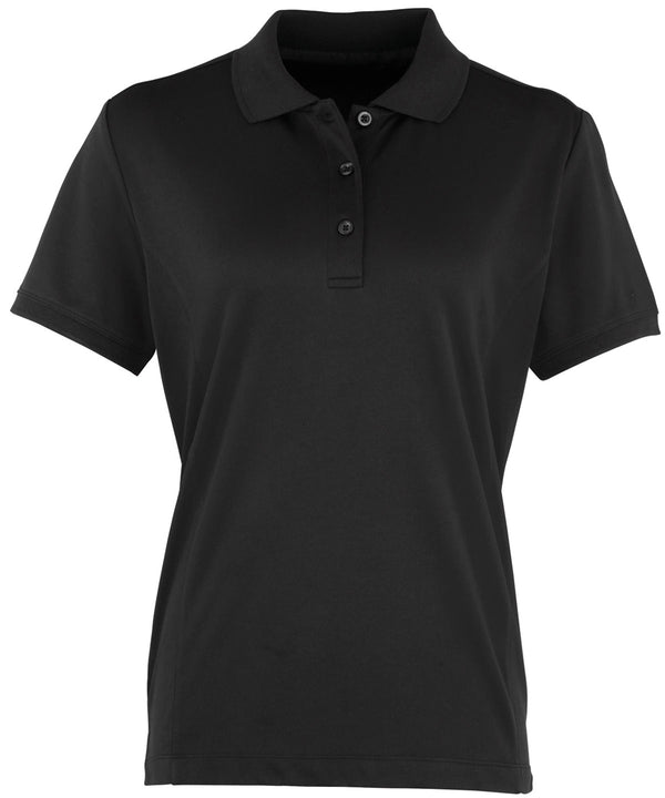Premier Women's Coolchecker® Piqué Polo - Black*