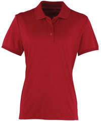 Premier Women's Coolchecker® Piqué Polo - Burgundy