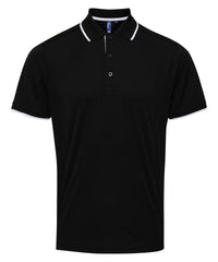Premier Contrast Coolchecker® Polo - Black/White