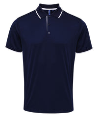 Premier Contrast Coolchecker® Polo - Navy/White