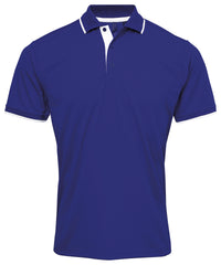 Premier Contrast Coolchecker® Polo - Royal/White