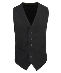 Premier Lined Polyester Waistcoat - Black
