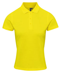 Premier Women's Coolchecker® Plus Piqué Polo - Yellow