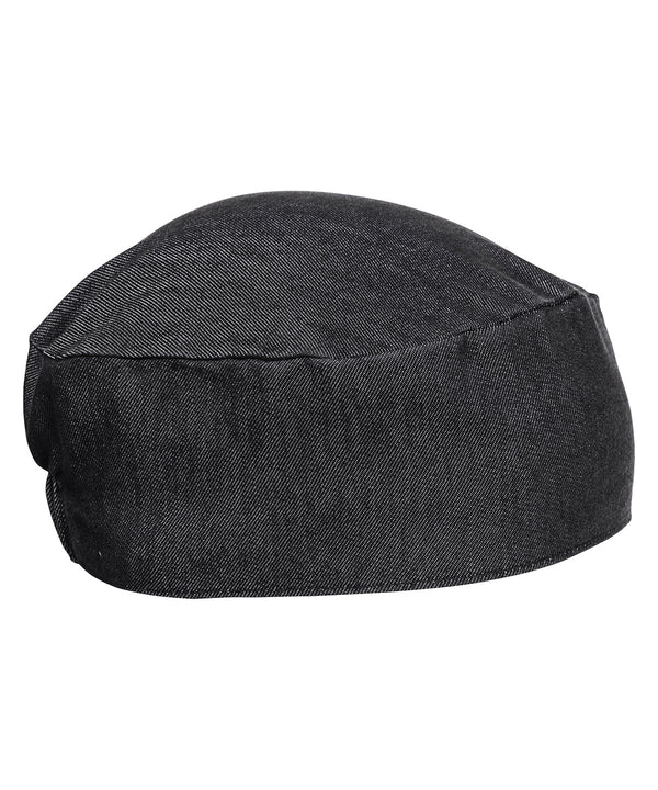 Premier Chef's Skull Cap - Black Denim