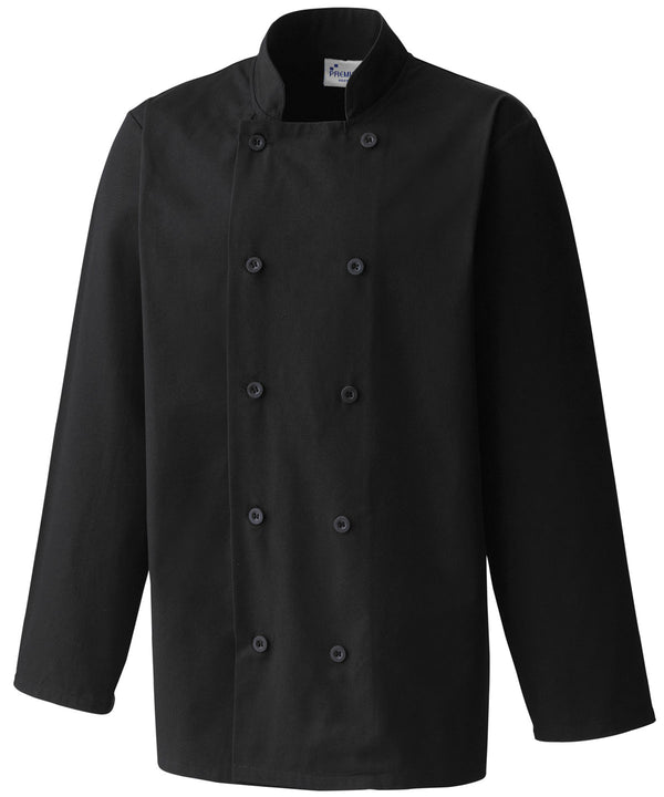 Premier Long Sleeve Chef’s Jacket - Black
