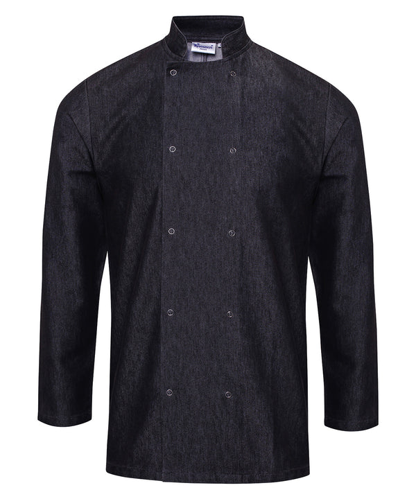 Premier Denim Chef's Jacket - Black Denim