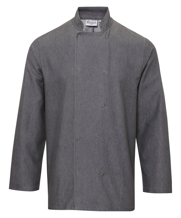 Premier Denim Chef's Jacket - Grey Denim