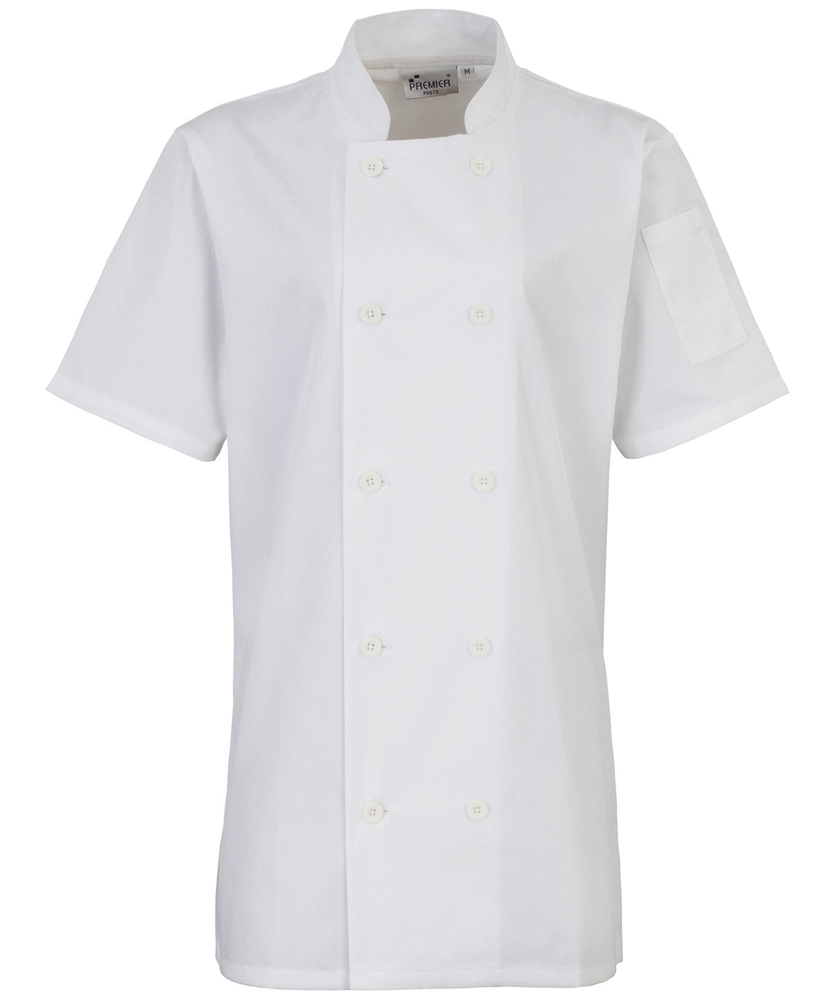 Premier Women's Short Sleeve Chef's Jacket - White