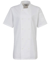 Premier Women's Short Sleeve Chef's Jacket - White
