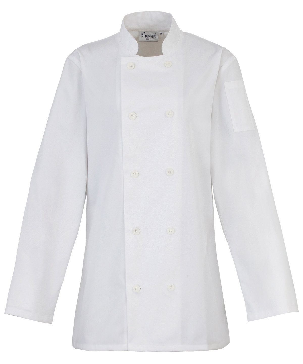 Premier Women's Long Sleeve Chef's Jacket - White