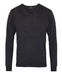 Premier V-neck Knitted Sweater - Charcoal*