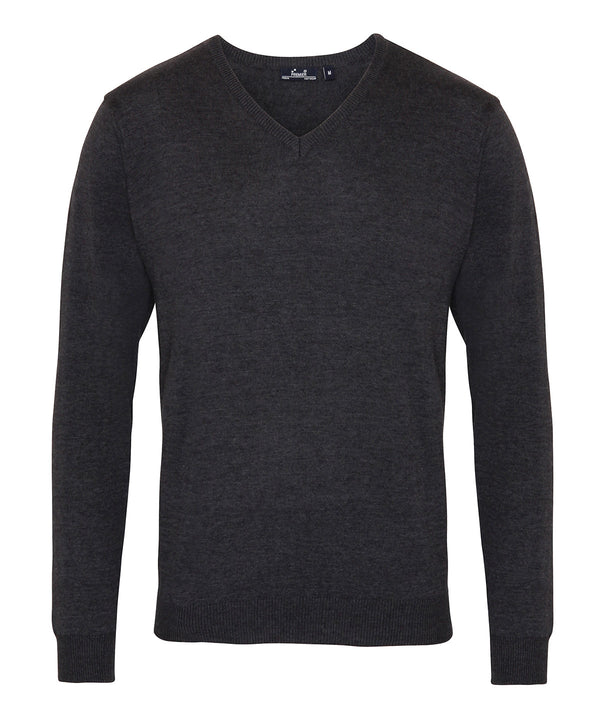 Premier V-neck Knitted Sweater - Charcoal*