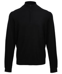 Premier ¼ Zip Knitted Sweater - Black