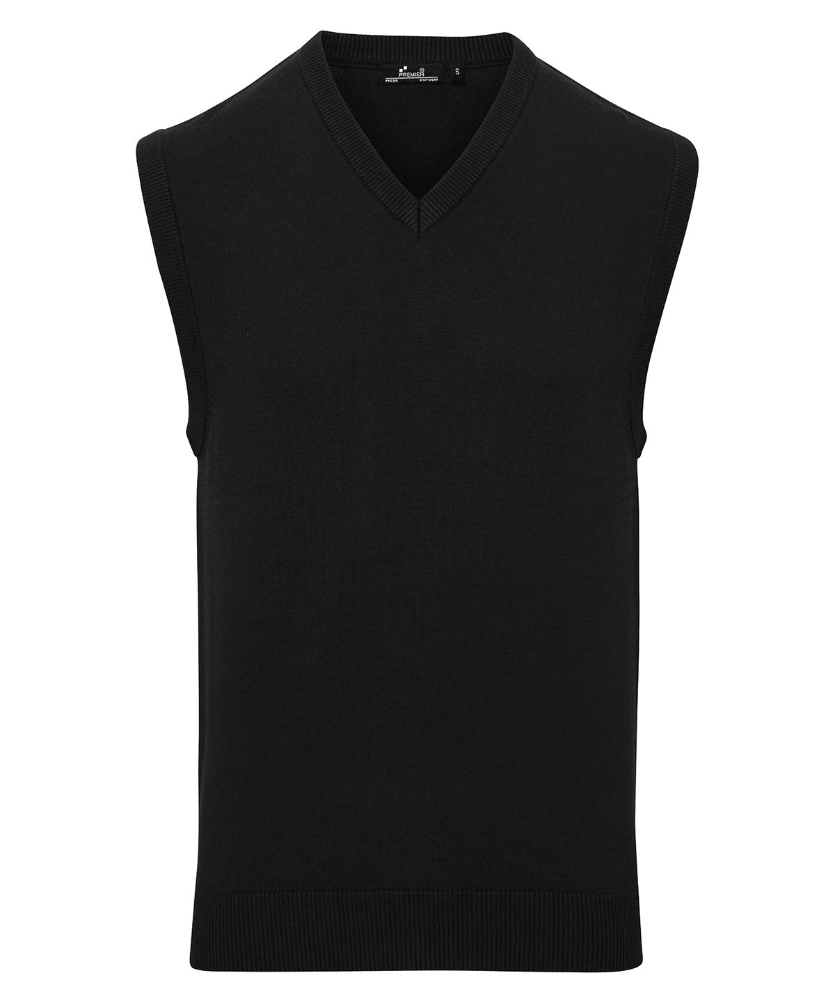Premier Sleeveless Knitted Sweater - Black
